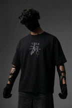 TEEYATRA Jiyara Oversized Graphic T-Shirt – 240 GSM Premium French Terry | DTF Back Print
