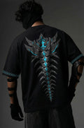 Teeyatra Cyber Oni Spine Oversized T-Shirt