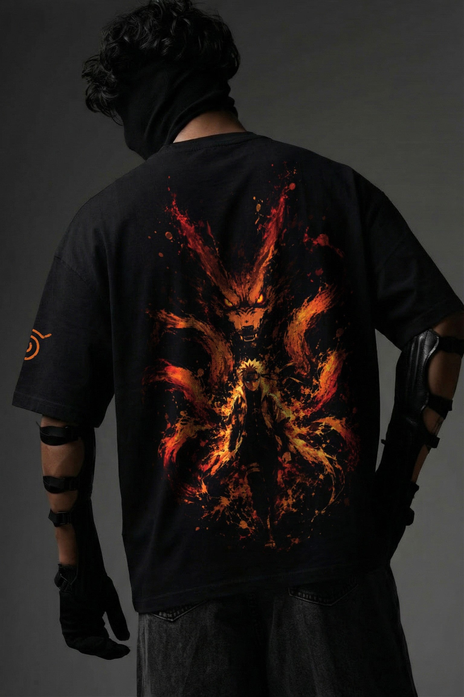 Teeyatra Nine-Tails Naruto Oversized T-Shirt