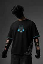 Teeyatra Cyber Oni Spine Oversized T-Shirt