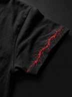 Teeyatra Crimson Ghoul Oversized T-Shirt