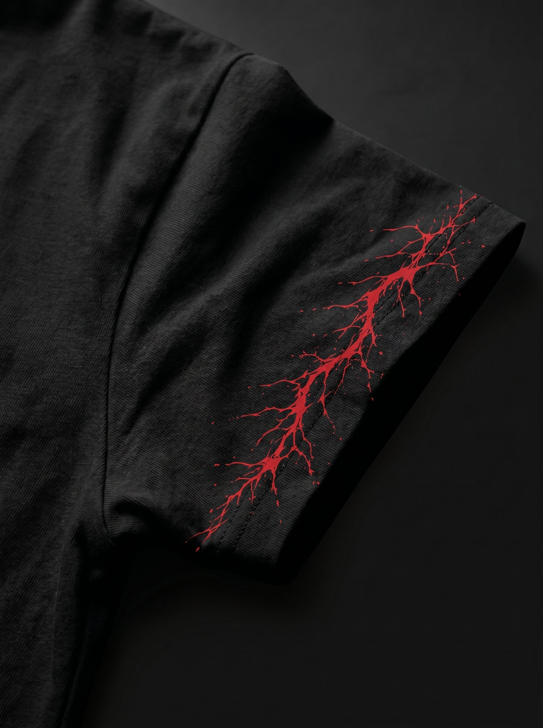 Teeyatra Crimson Ghoul Oversized T-Shirt