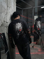 Teeyatra Crimson Ghoul Oversized T-Shirt