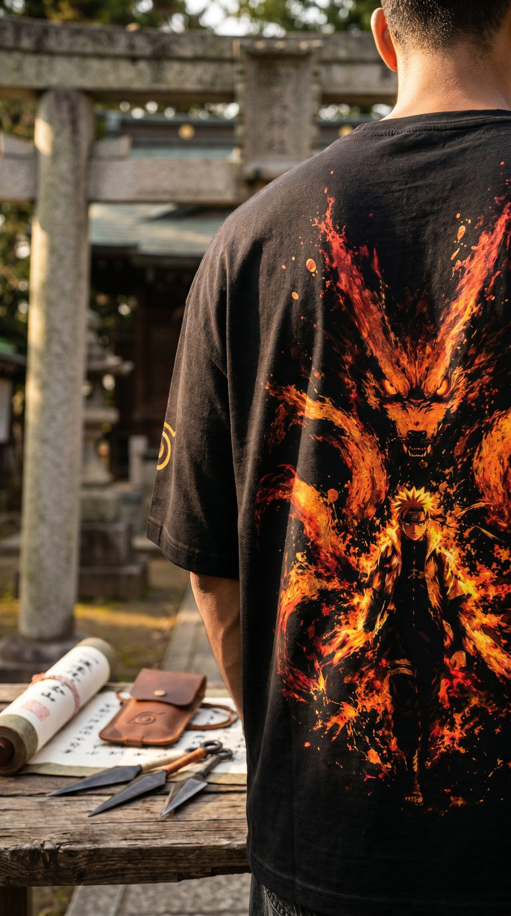 Teeyatra Nine-Tails Naruto Oversized T-Shirt
