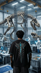 Teeyatra Cyber Oni Spine Oversized T-Shirt