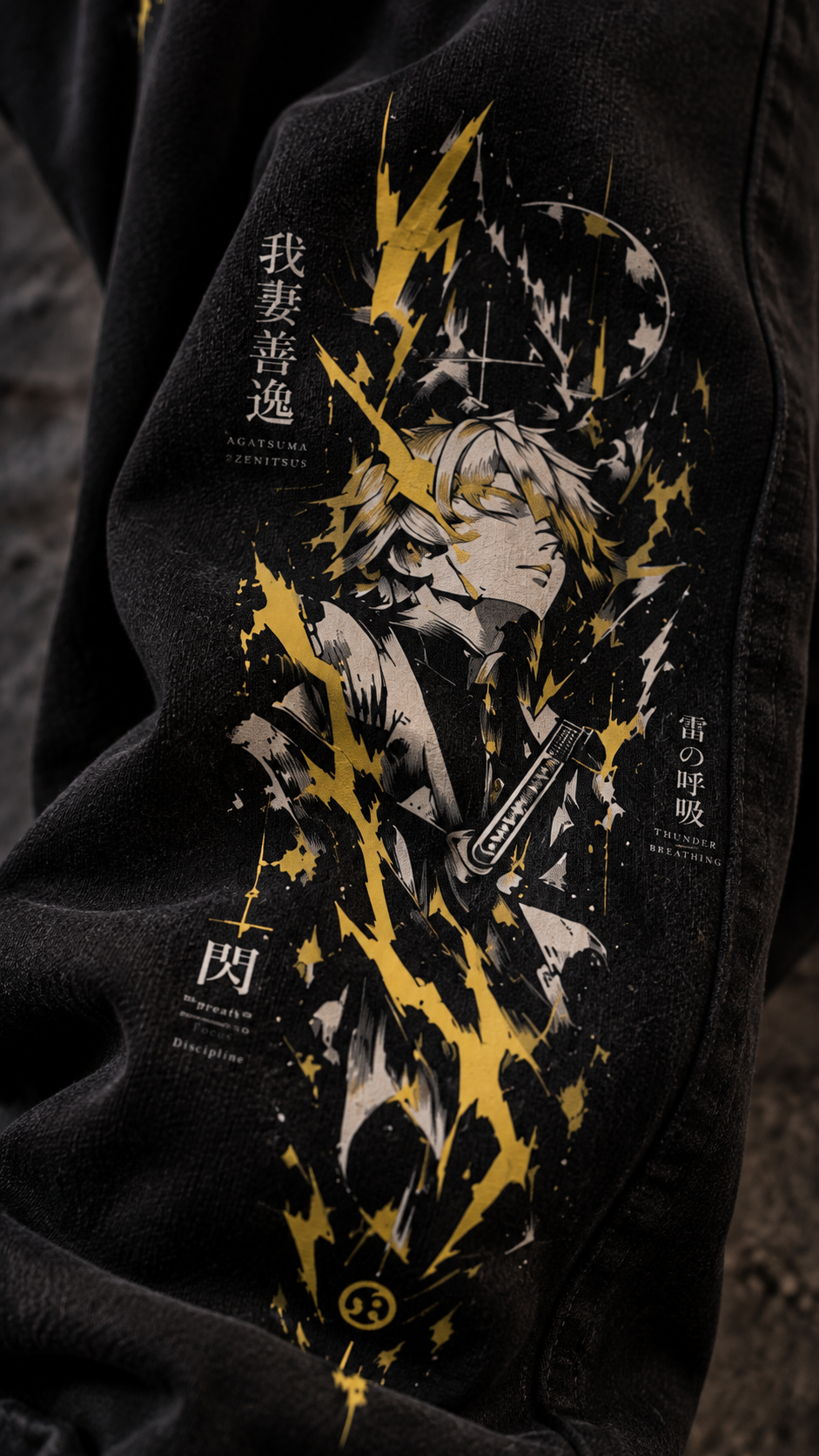 Zenitsu Agatsuma 240 GSM French Terry Baggy Track Pant