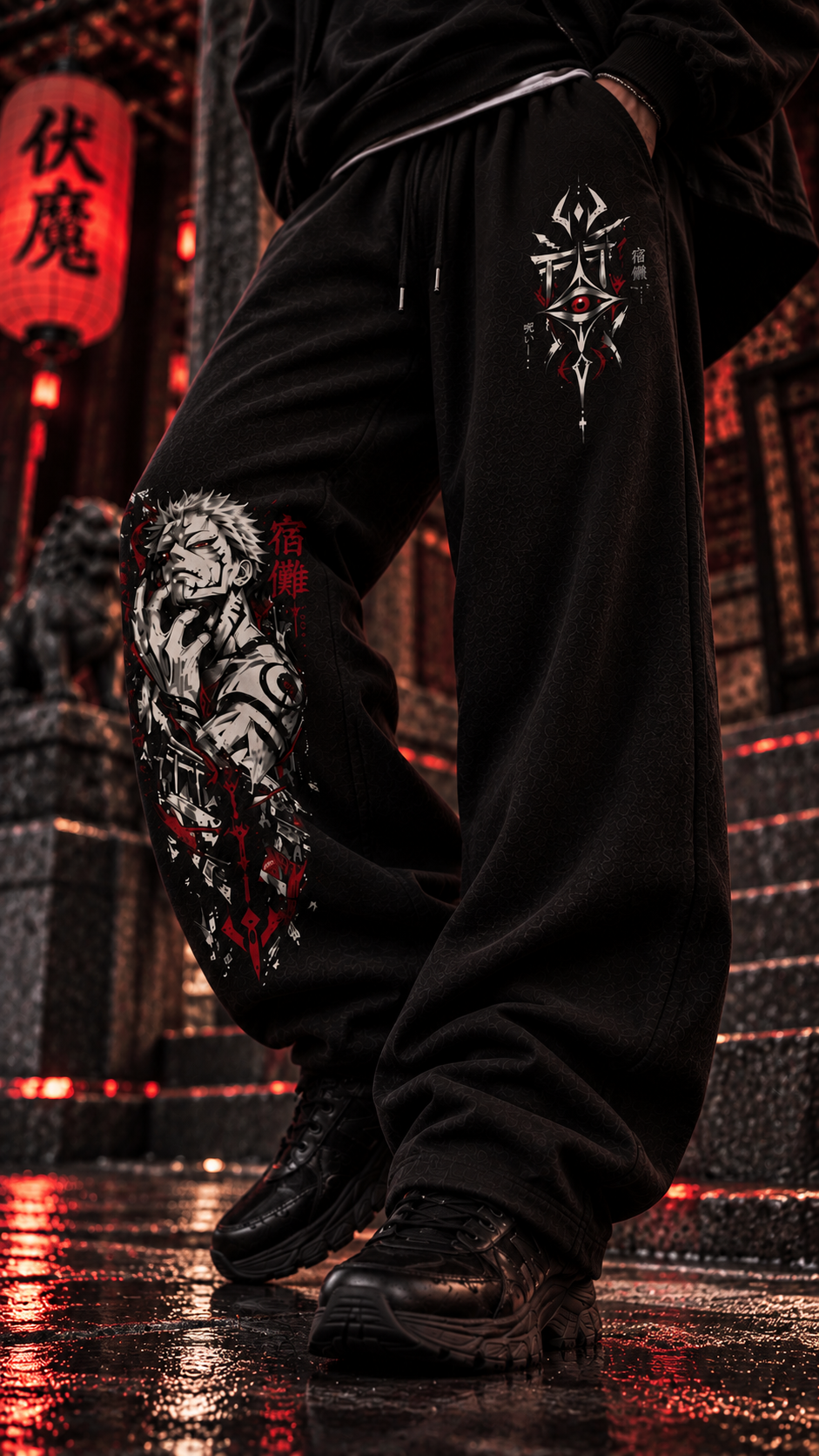 Ryomen Sukuna 240 GSM French Terry Baggy Track Pant