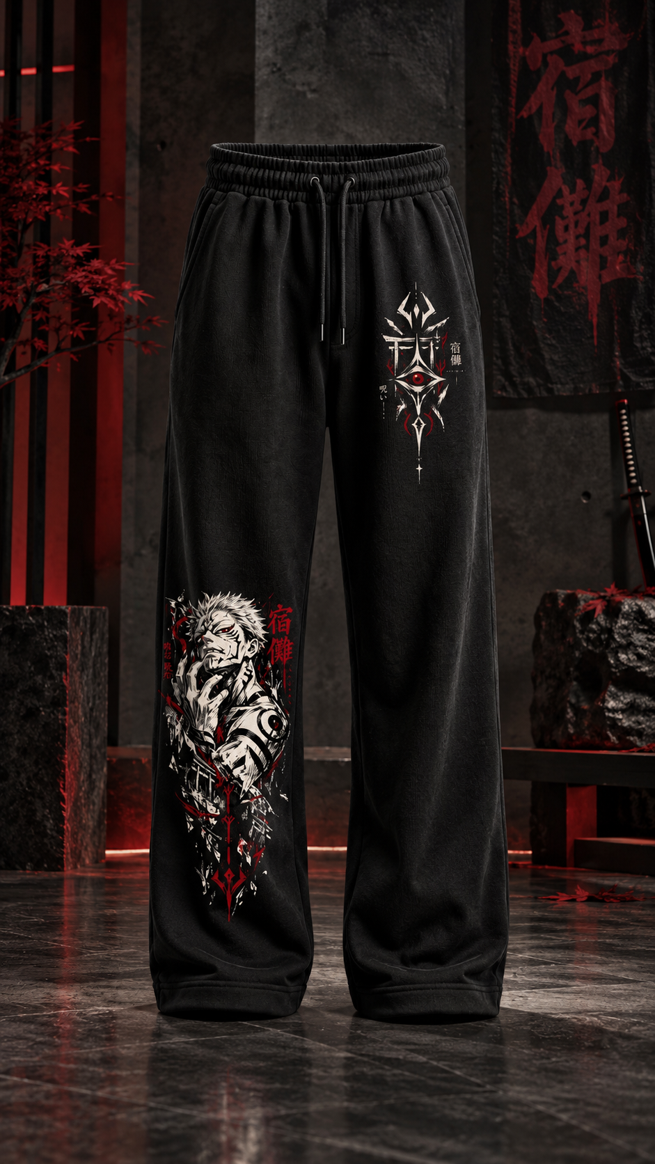 Ryomen Sukuna 240 GSM French Terry Baggy Track Pant