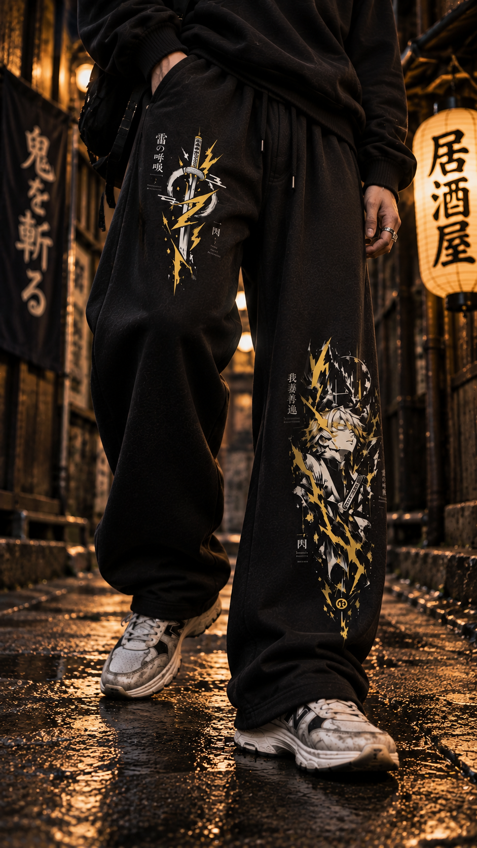 Zenitsu Agatsuma 240 GSM French Terry Baggy Track Pant