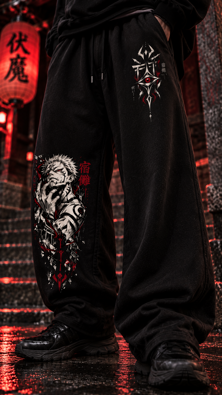 Ryomen Sukuna 240 GSM French Terry Baggy Track Pant