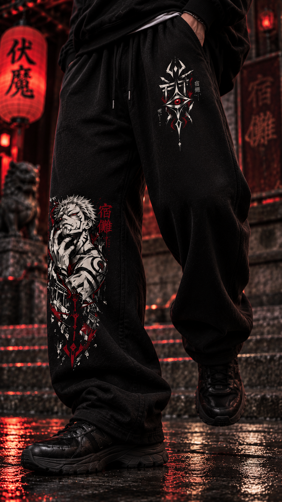 Ryomen Sukuna 240 GSM French Terry Baggy Track Pant