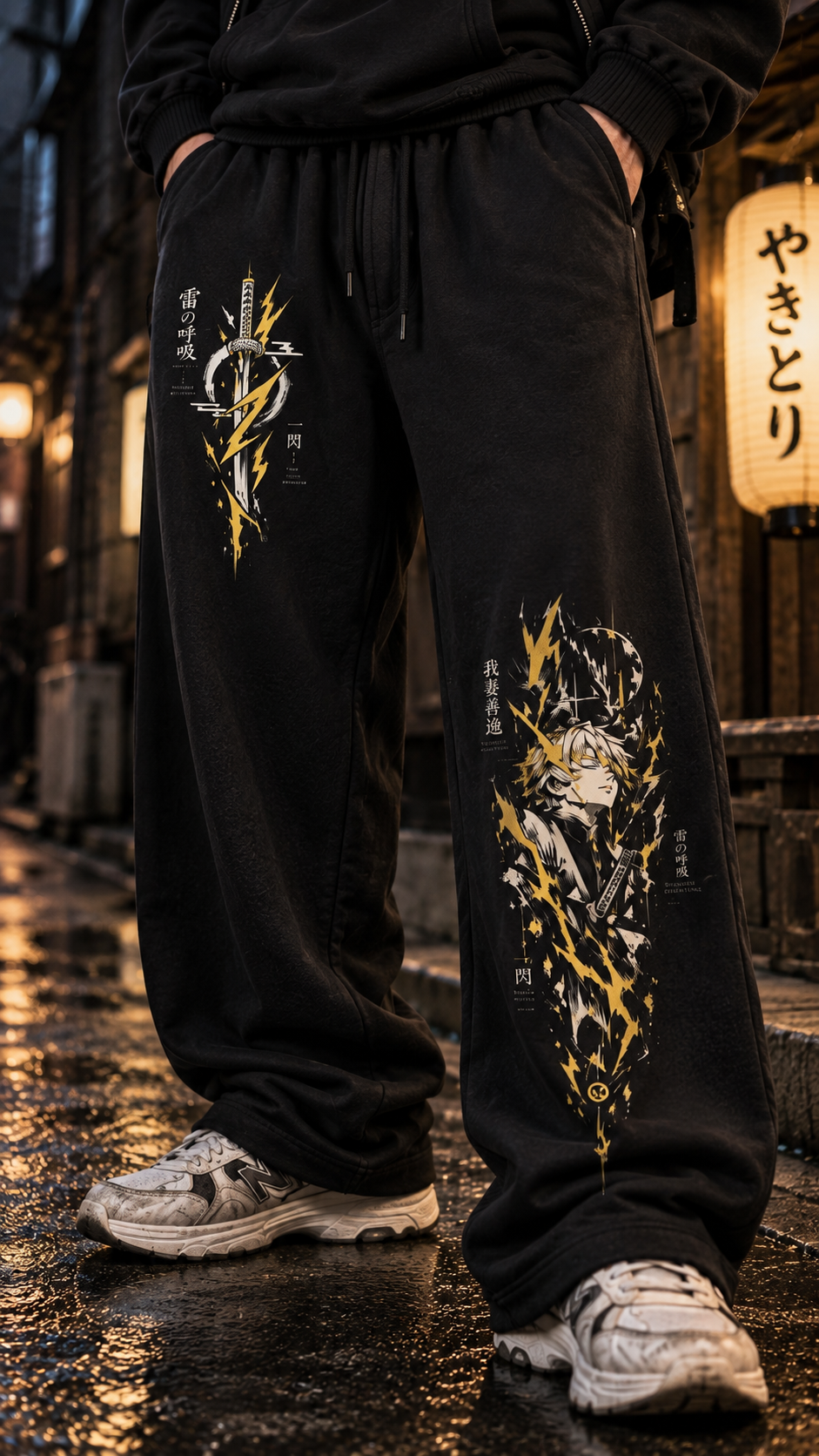 Zenitsu Agatsuma 240 GSM French Terry Baggy Track Pant