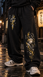 Zenitsu Agatsuma 240 GSM French Terry Baggy Track Pant