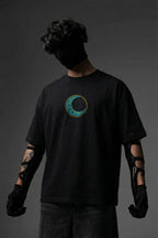 TEEYATRA Moon Knight Oversized Graphic T-Shirt – 240 GSM Premium French Terry | DTF Back Print