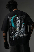 TEEYATRA Moon Knight Oversized Graphic T-Shirt – 240 GSM Premium French Terry | DTF Back Print