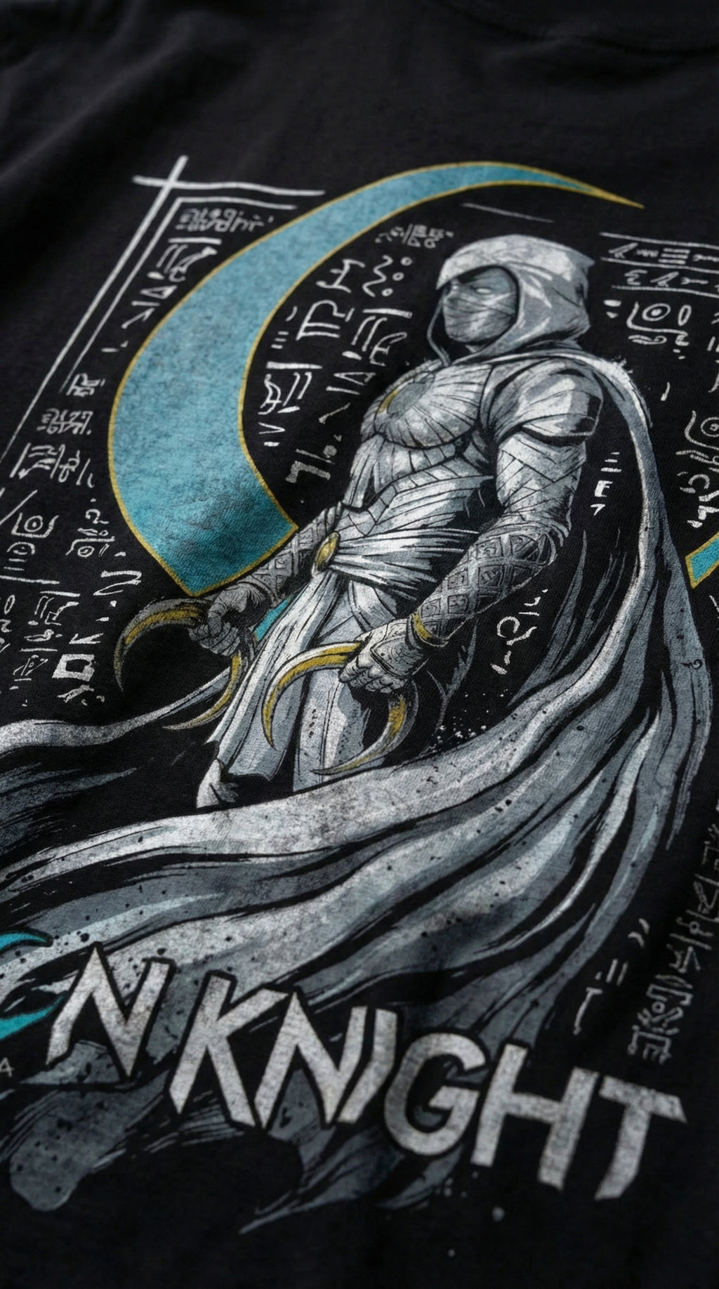 TEEYATRA Moon Knight Oversized Graphic T-Shirt – 240 GSM Premium French Terry | DTF Back Print