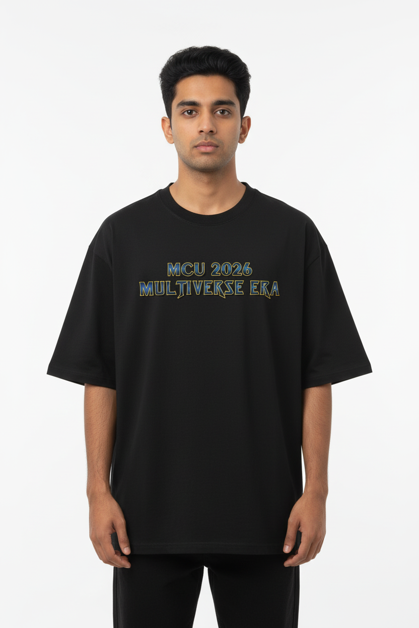 Teeyatra "Multiverse 2026" Premium Oversized T-Shirt – 240 GSM French Terry