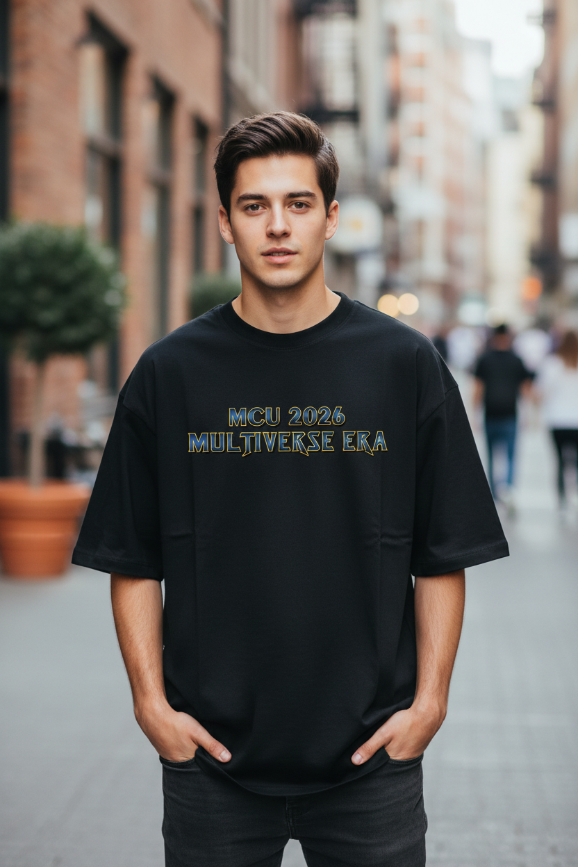 Teeyatra "Multiverse 2026" Premium Oversized T-Shirt – 240 GSM French Terry