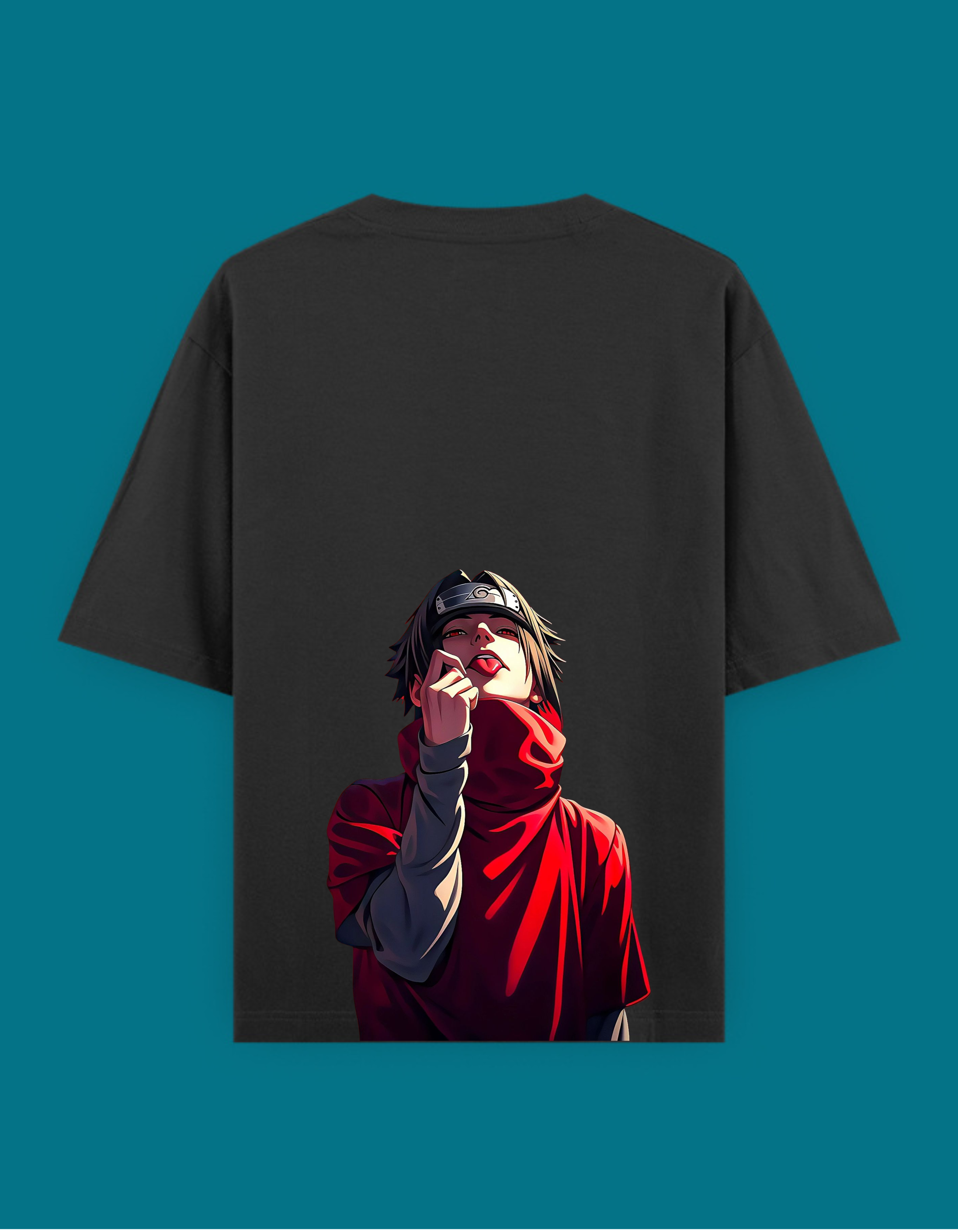 Mysterious Sasuke Anime Men's Oversized Tee | Teeyatra