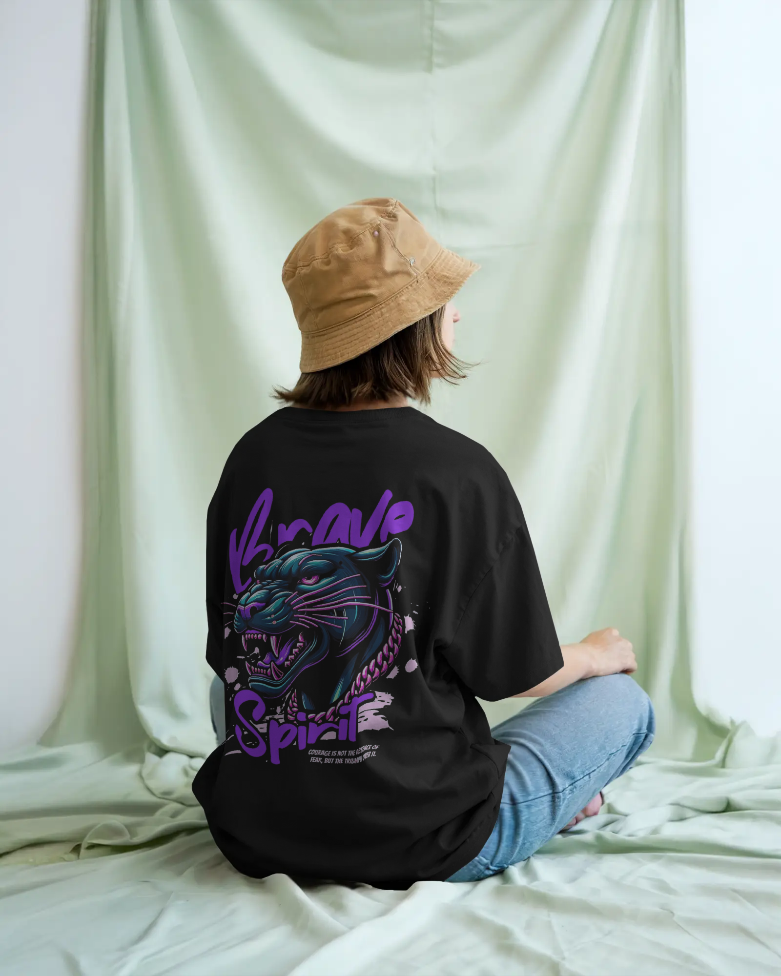Marvel's Vibranium Suit Black Panther Graphic Ladies Oversized Classic T-shirt | Teeyatra