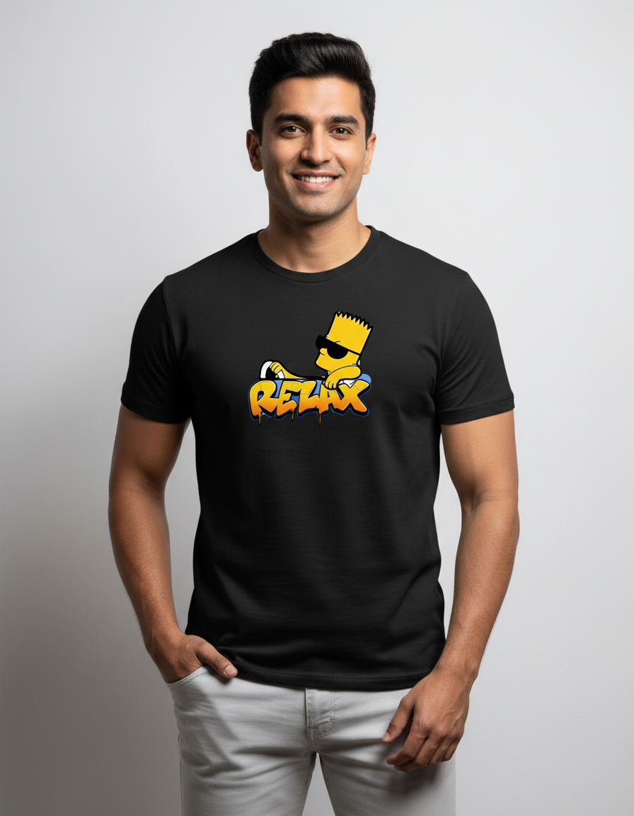"RELAX" Minimalist Premium Regular Fit T-Shirt – Teeyatra Comfort Series