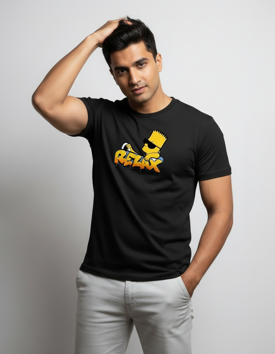"RELAX" Minimalist Premium Regular Fit T-Shirt – Teeyatra Comfort Series
