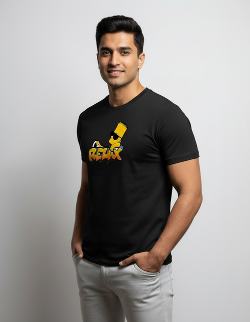 "RELAX" Minimalist Premium Regular Fit T-Shirt – Teeyatra Comfort Series