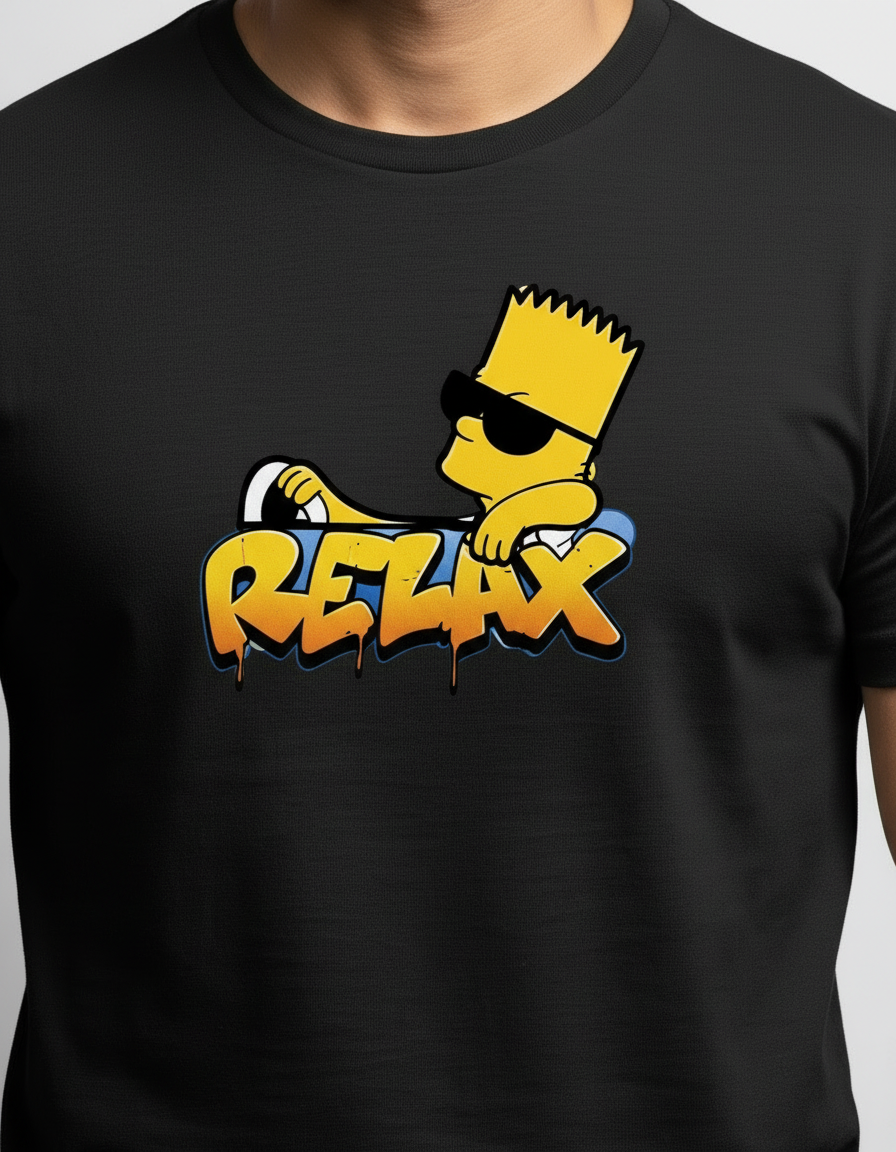 "RELAX" Minimalist Premium Regular Fit T-Shirt – Teeyatra Comfort Series