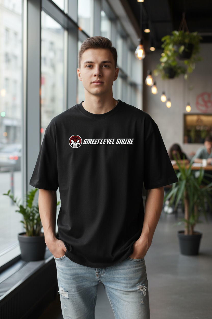 Teeyatra "Spider-Punisher" Oversized Tee | 240 GSM French Terry | Streetwear Edition