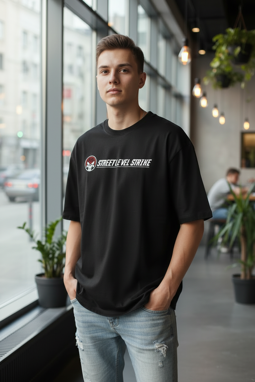 Teeyatra "Spider-Punisher" Oversized Tee | 240 GSM French Terry | Streetwear Edition