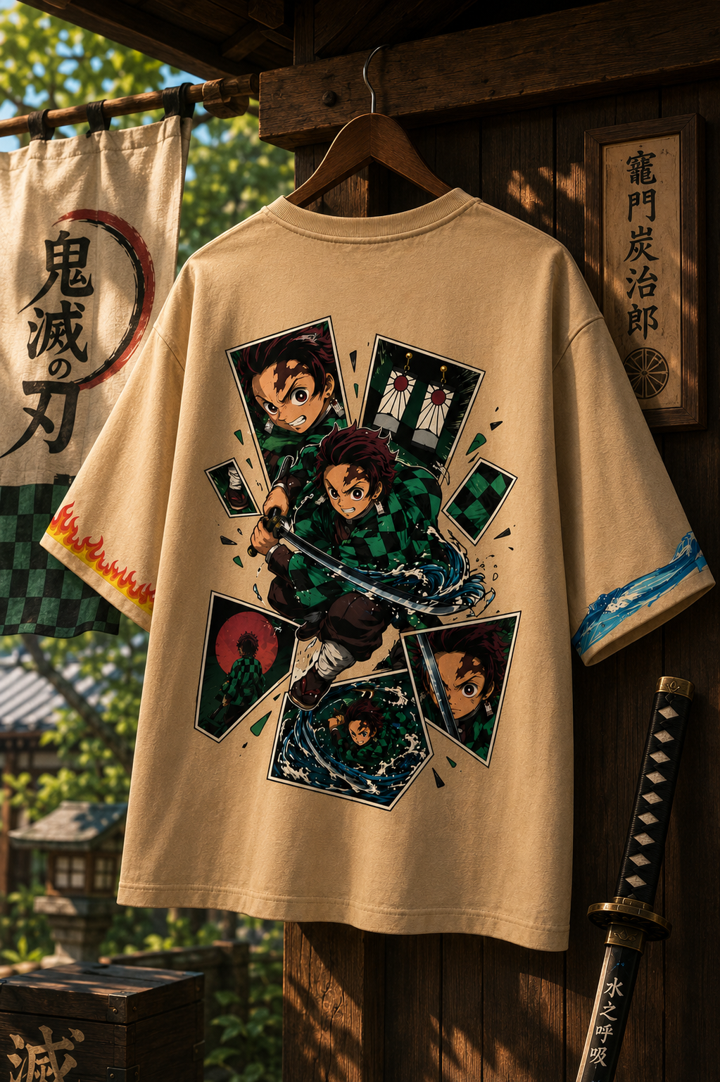 Teeyatra Tanjiro Storm Oversized T-Shirt