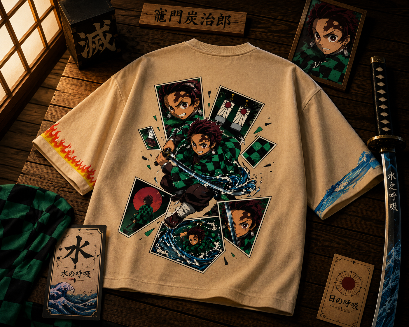 Teeyatra Tanjiro Storm Oversized T-Shirt