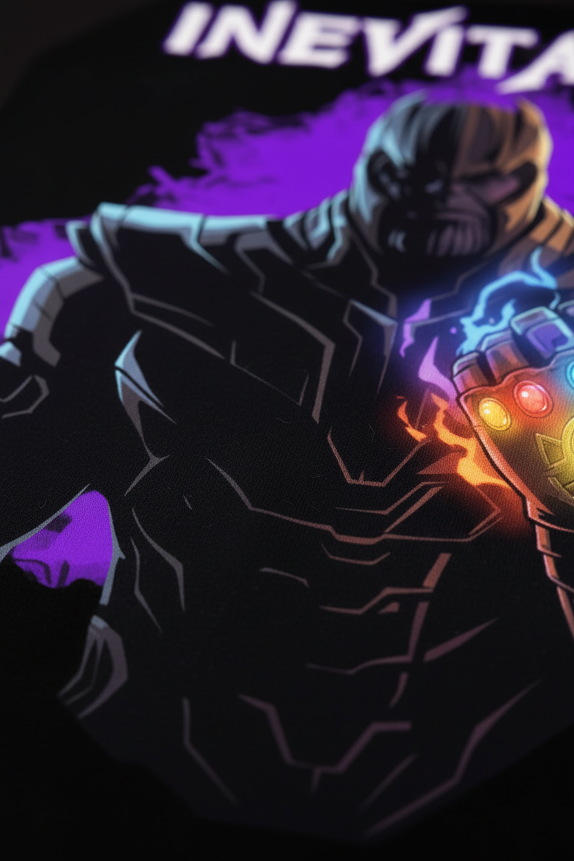 Teeyatra “Inevitable” Thanos Oversized T-Shirt – 240 GSM French Terry - TEEYATRA