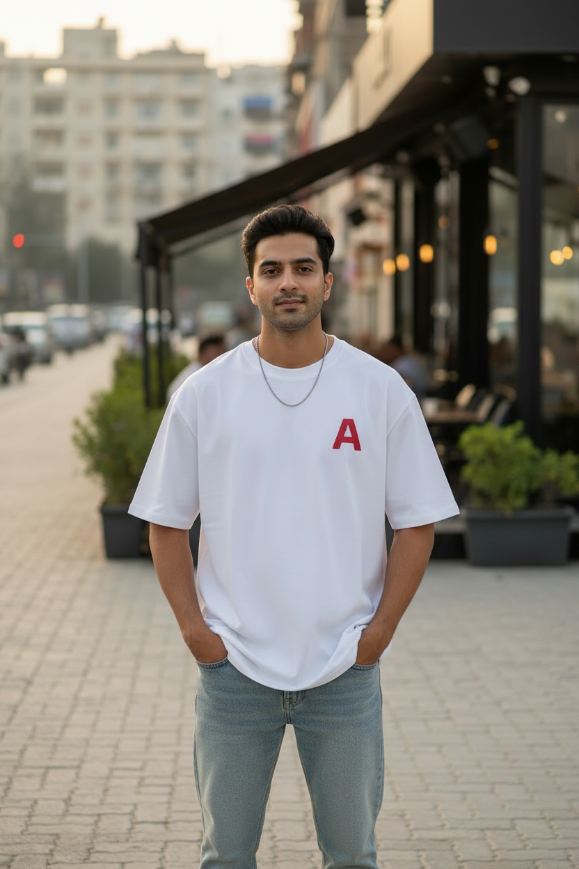 Teeyatra "The First Avenger" Oversized T-Shirt – 240 GSM Heavyweight French Terry