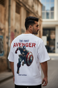 Teeyatra "The First Avenger" Oversized T-Shirt – 240 GSM Heavyweight French Terry