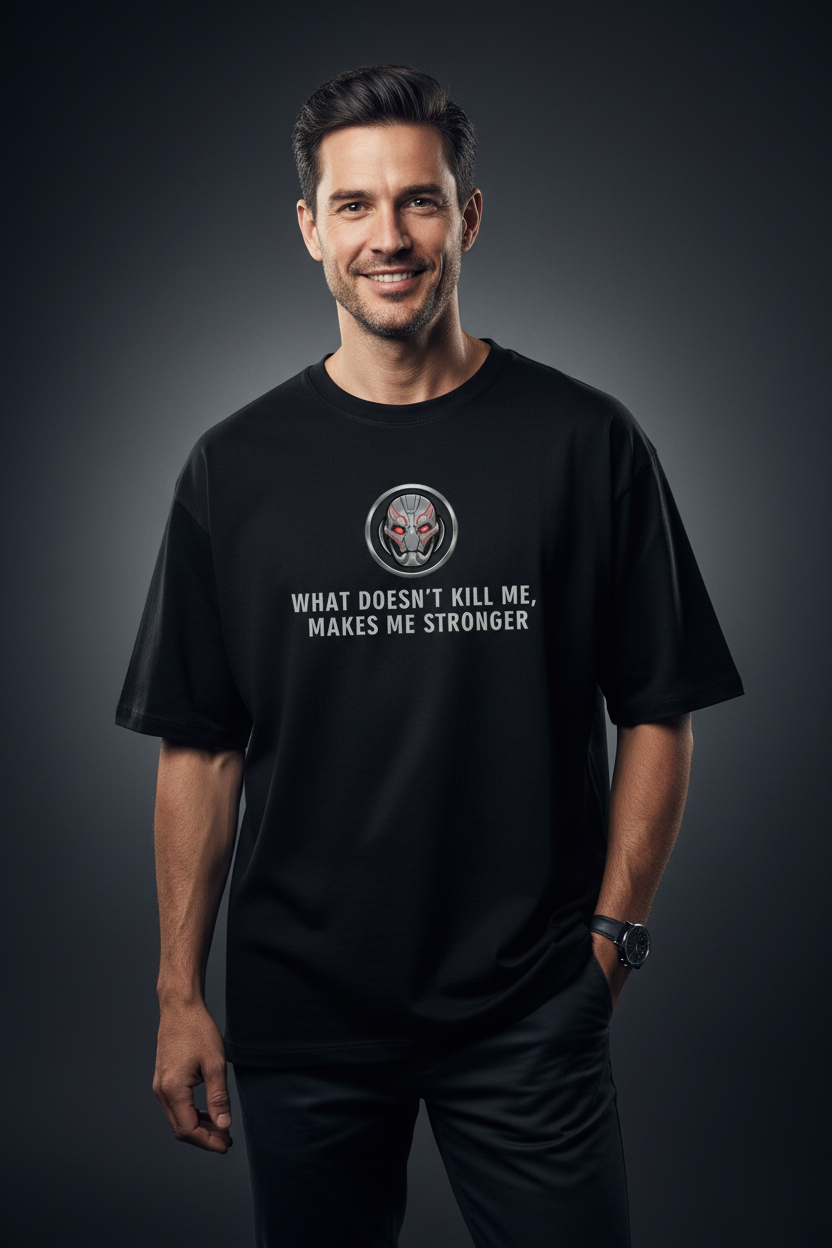 Teeyatra “Perfection Has A Form” Ultron Oversized T-Shirt – 240 GSM French Terry - TEEYATRA