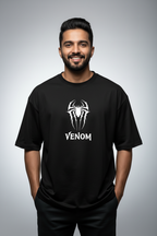 Teeyatra “Hunger Never Ends” Venom Oversized T-Shirt – 240 GSM French Terry - TEEYATRA