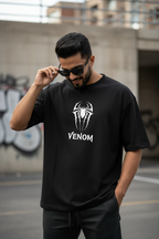 Teeyatra “Hunger Never Ends” Venom Oversized T-Shirt – 240 GSM French Terry - TEEYATRA