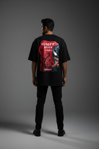 Teeyatra “Hunger Never Ends” Venom Oversized T-Shirt – 240 GSM French Terry - TEEYATRA