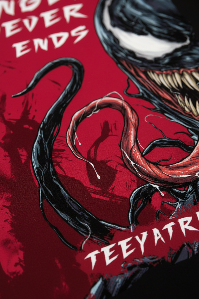 Teeyatra “Hunger Never Ends” Venom Oversized T-Shirt – 240 GSM French Terry - TEEYATRA