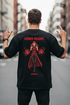 Teeyatra “Chaos Reigns” Scarlet Witch Oversized T-Shirt – 240 GSM French Terry - TEEYATRA
