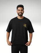 Marvel Wolverine Oversized T-Shirt – 240 GSM French Terry | DTF Print | Black Streetwear Tee