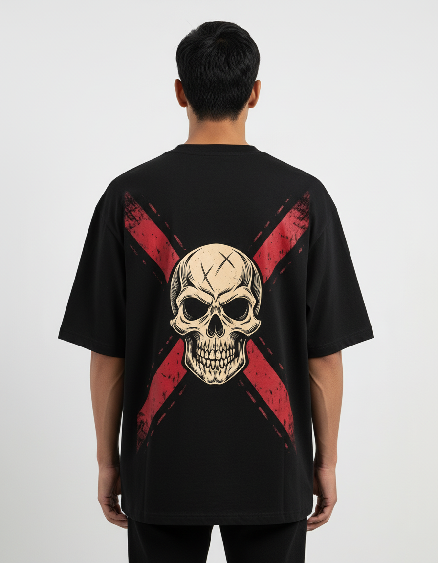Killer Skull Graphic | Heavyweight 240 GSM Oversized Streetwear T-Shirt