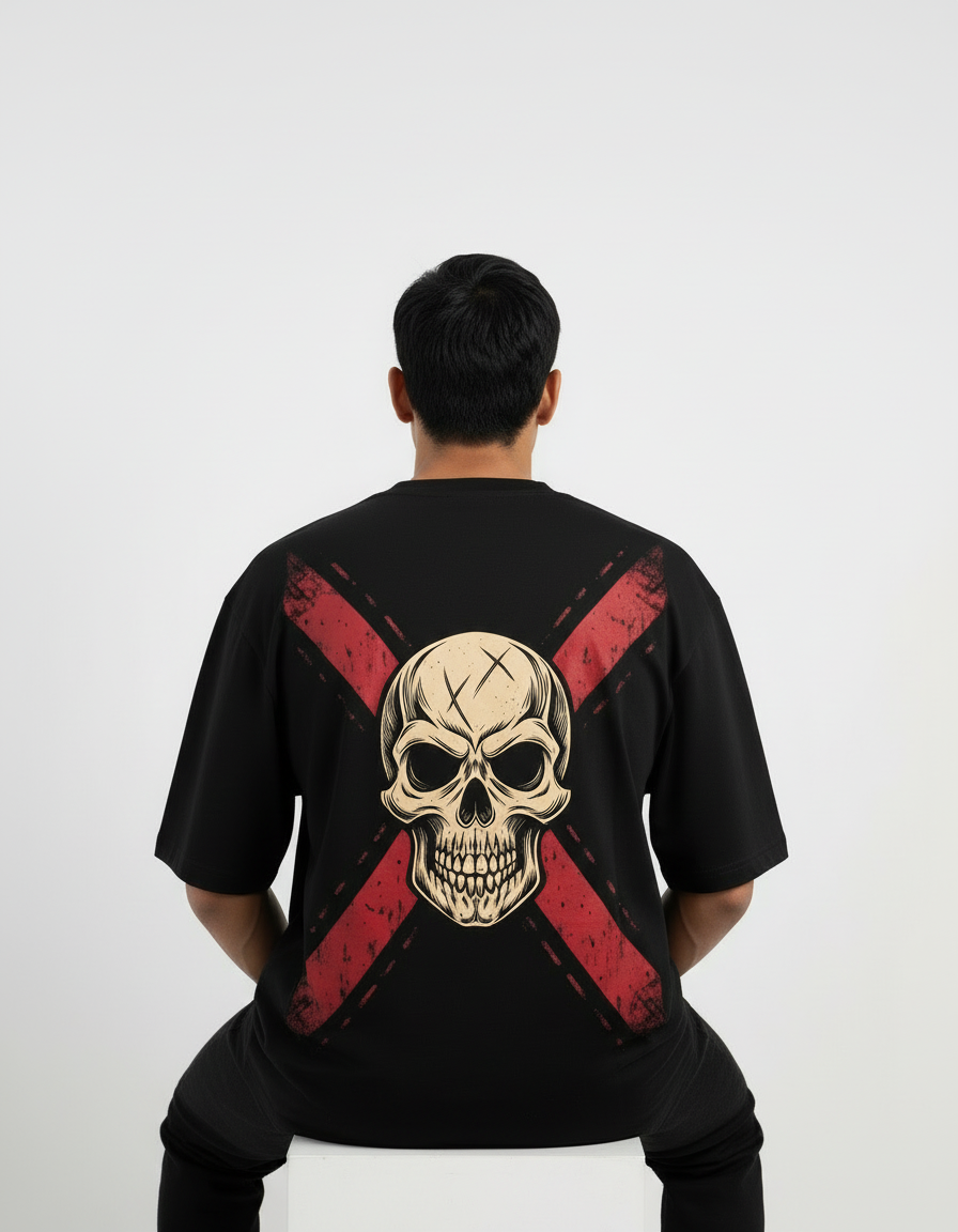 Killer Skull Graphic | Heavyweight 240 GSM Oversized Streetwear T-Shirt