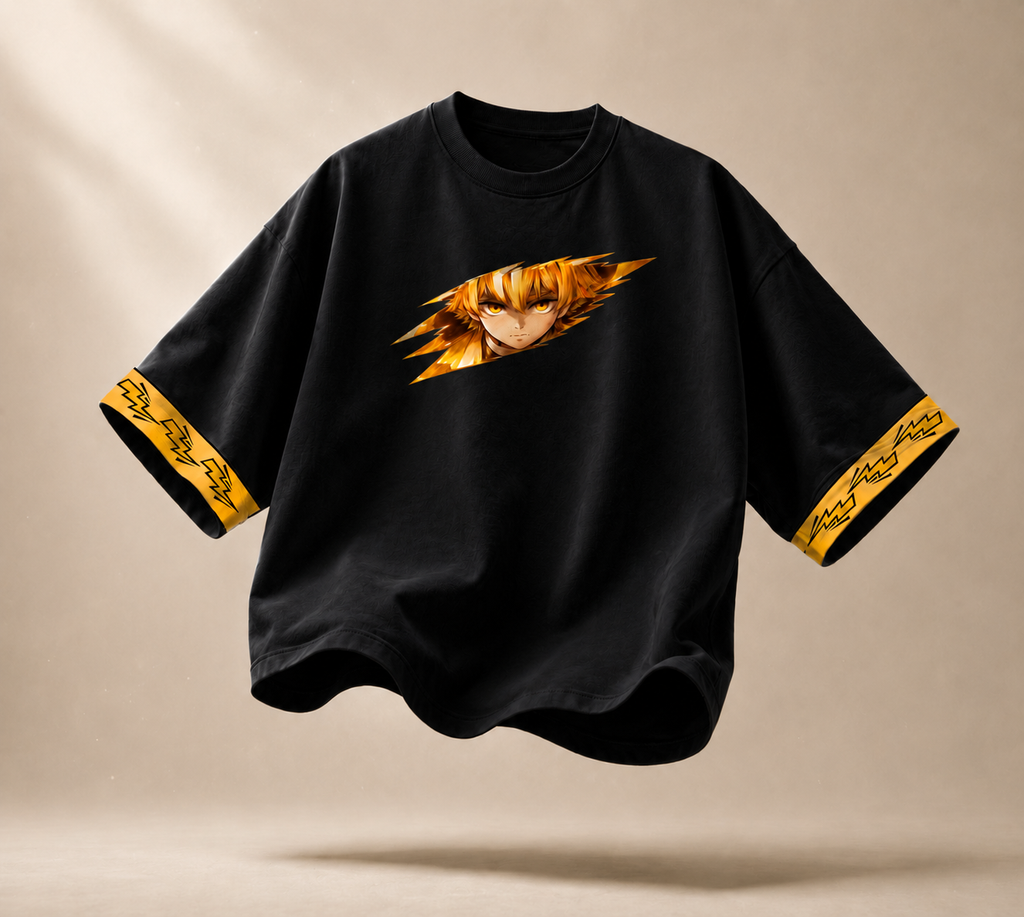 Teeyatra Zenitsu Thunder Oversized T-Shirt