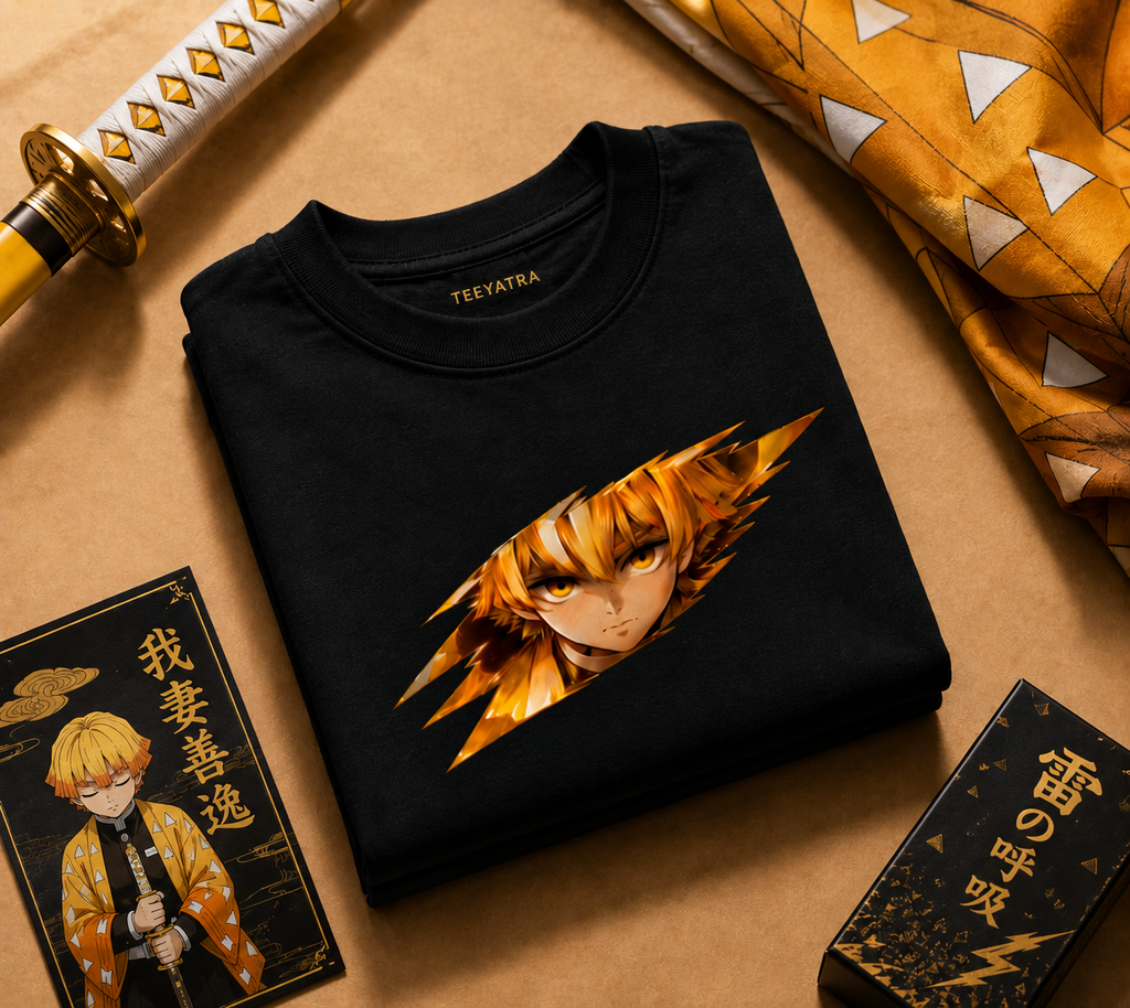 Teeyatra Zenitsu Thunder Oversized T-Shirt