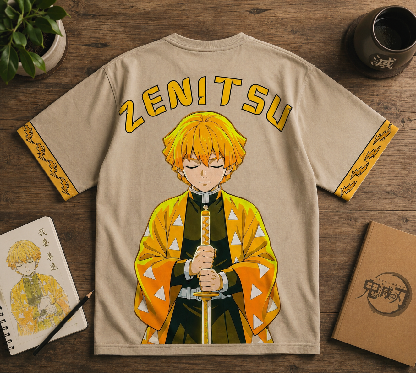 Teeyatra Zenitsu Thunder Oversized T-Shirt