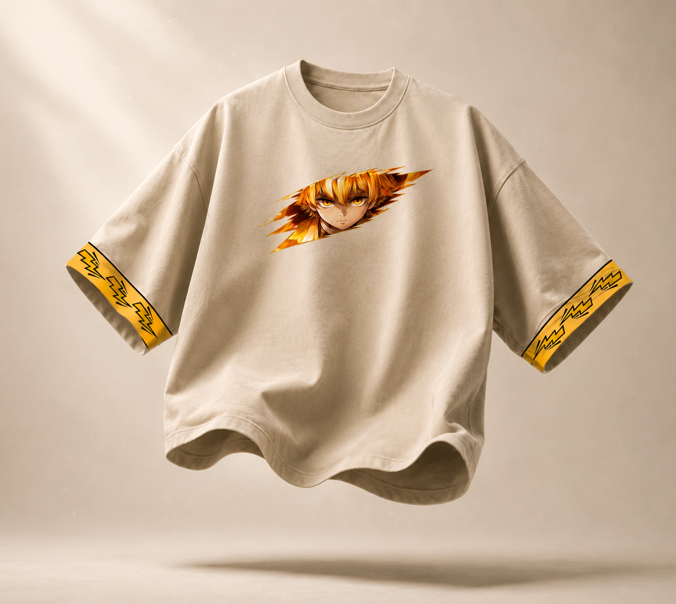 Teeyatra Zenitsu Thunder Oversized T-Shirt