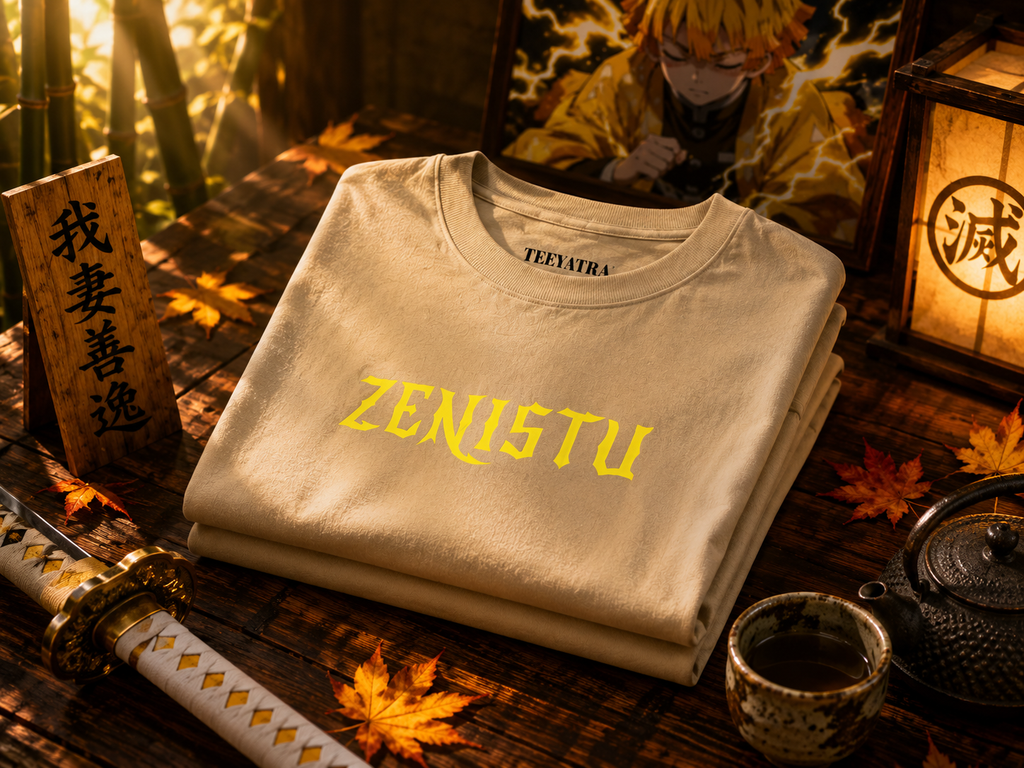 Zenitsu Agatsuma "Thunder Breathing" Oversized T-Shirt – 240 GSM French Terry