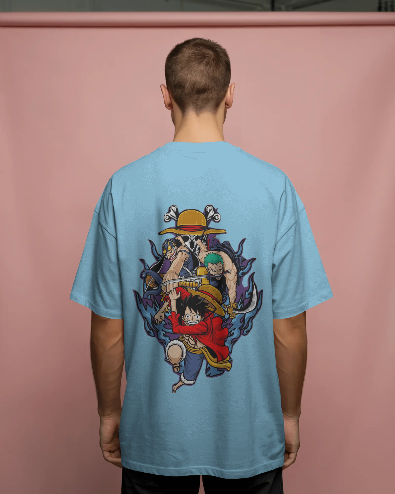 One Piece Inspired Graphic Anime Men's Oversized Classic T-shirt | Teeyatra